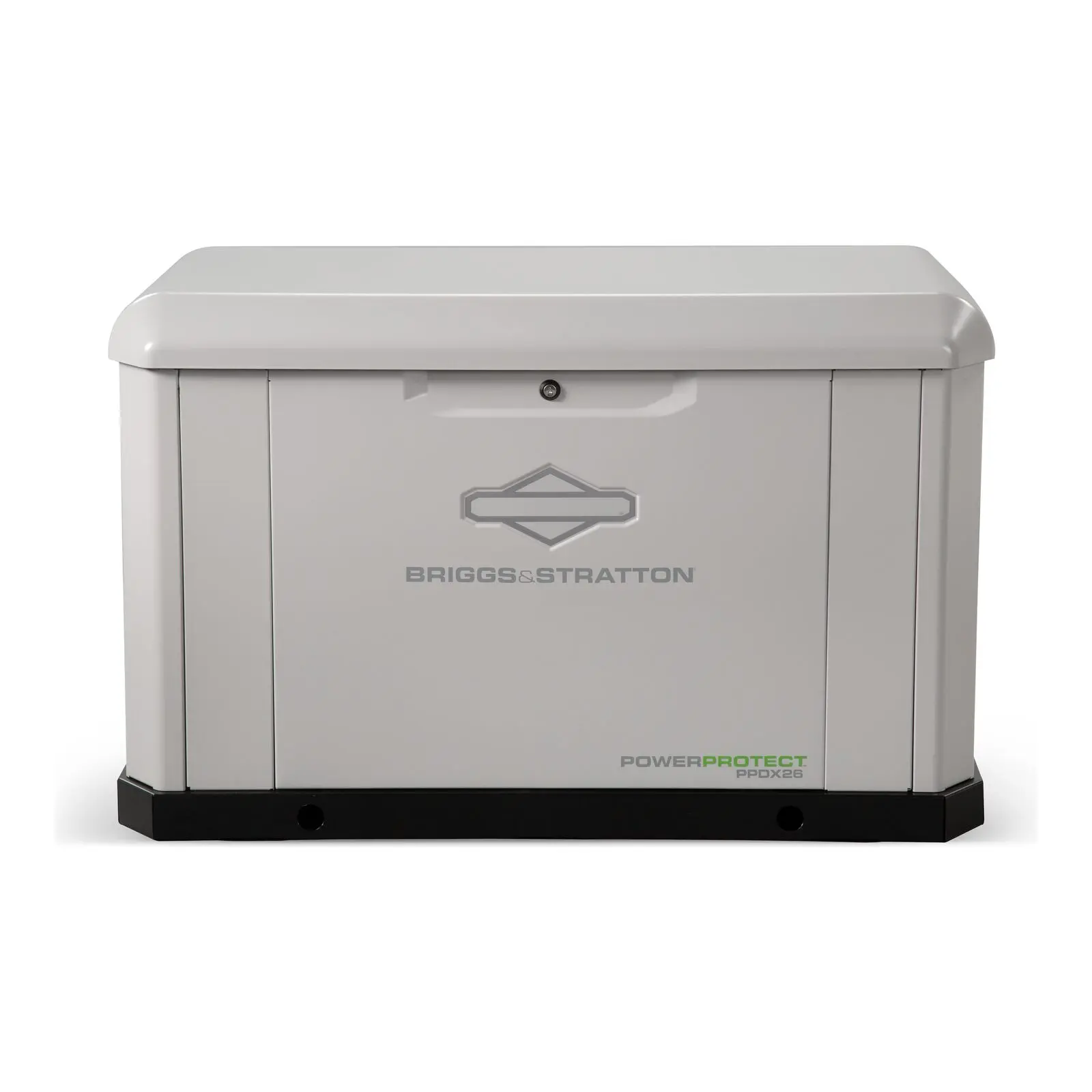 Briggs & Stratton PowerProtect DX standby generator, front view