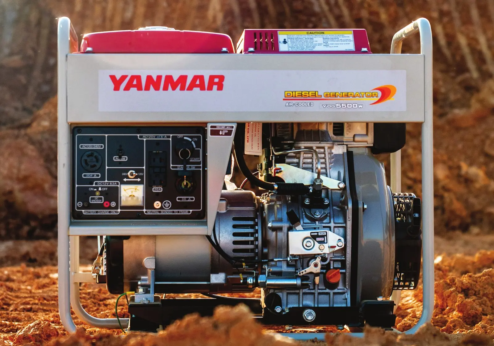 YANMAR YDG-W diesel generator on a job site